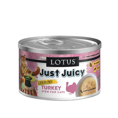 Lotus Cat Just Juicy Turkey Stew Wet Cat Food, 2.5 oz, 24 ct