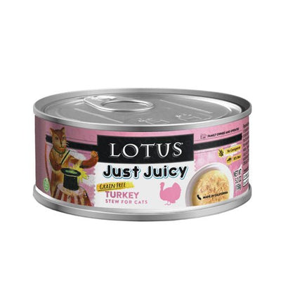Lotus Cat Just Juicy Turkey Stew Wet Cat Food, 5.3 oz, 24 ct