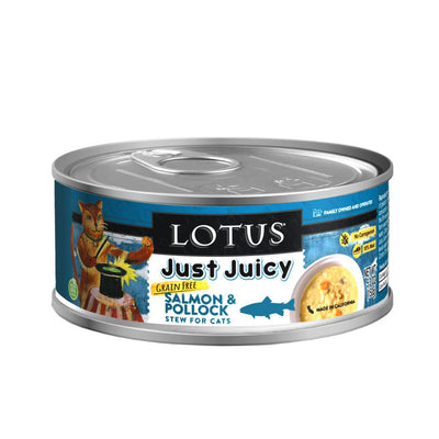 Lotus Cat Juicy Stew Salmon and Pollock 5.3 oz. 24 ct