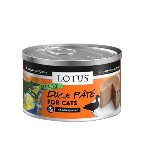Lotus Grain-Free Duck Pate Wet Cat Food, 2.75 oz, 24 ct