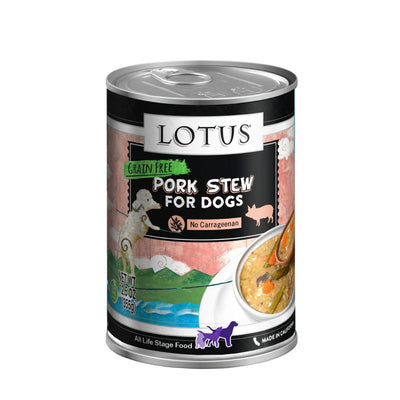 Lotus Grain-Free Pork Stew Wet Dog Food 12.5 oz. 12 ct