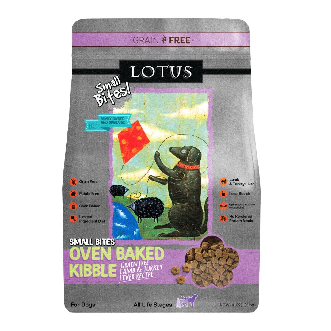 Lotus Dog Grain Free Small Bite Lamb Turkey Liver 4Lb - Pets Perfect