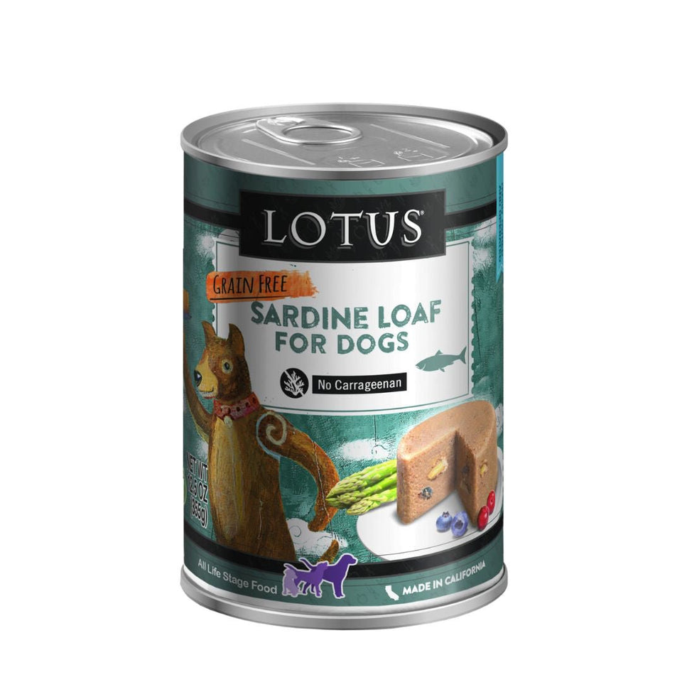 Lotus Grain-Free Sardine Loaf Wet Dog Food 12.5 oz. 12 ct