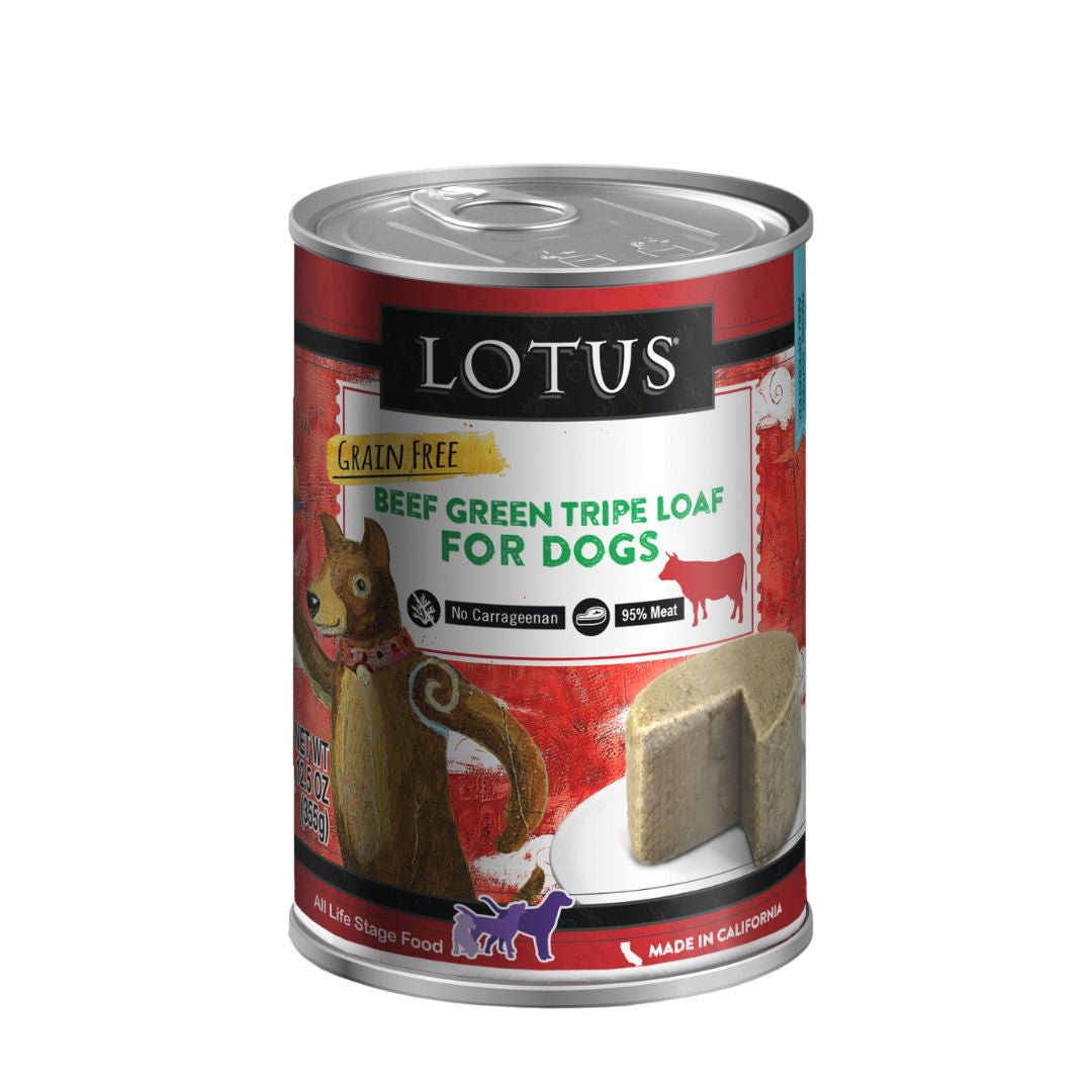 Lotus Grain - Free Beef Tripe Loaf Wet Dog Food 12.5oz. (Case of 12) - Pets Perfect