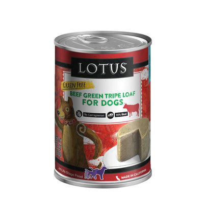 Lotus Grain-Free Beef Tripe Loaf Wet Dog Food 12.5 oz. 12 ct