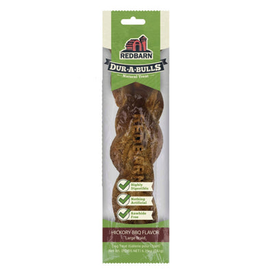 Redbarn Pet Products Dur-A-Bulls Braid Hickory BBQ, 1ea/20Ct, LG