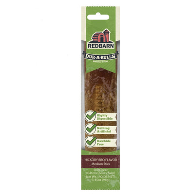 Redbarn Pet Products Dur-A-Bulls Stick Hickory BBQ, 1ea/40Ct, MD