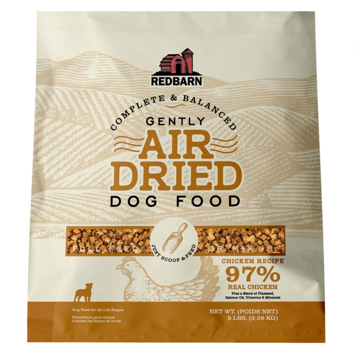 Redbarn Complete & Balanced Air Dried Dog Food Chicken, 5 lb