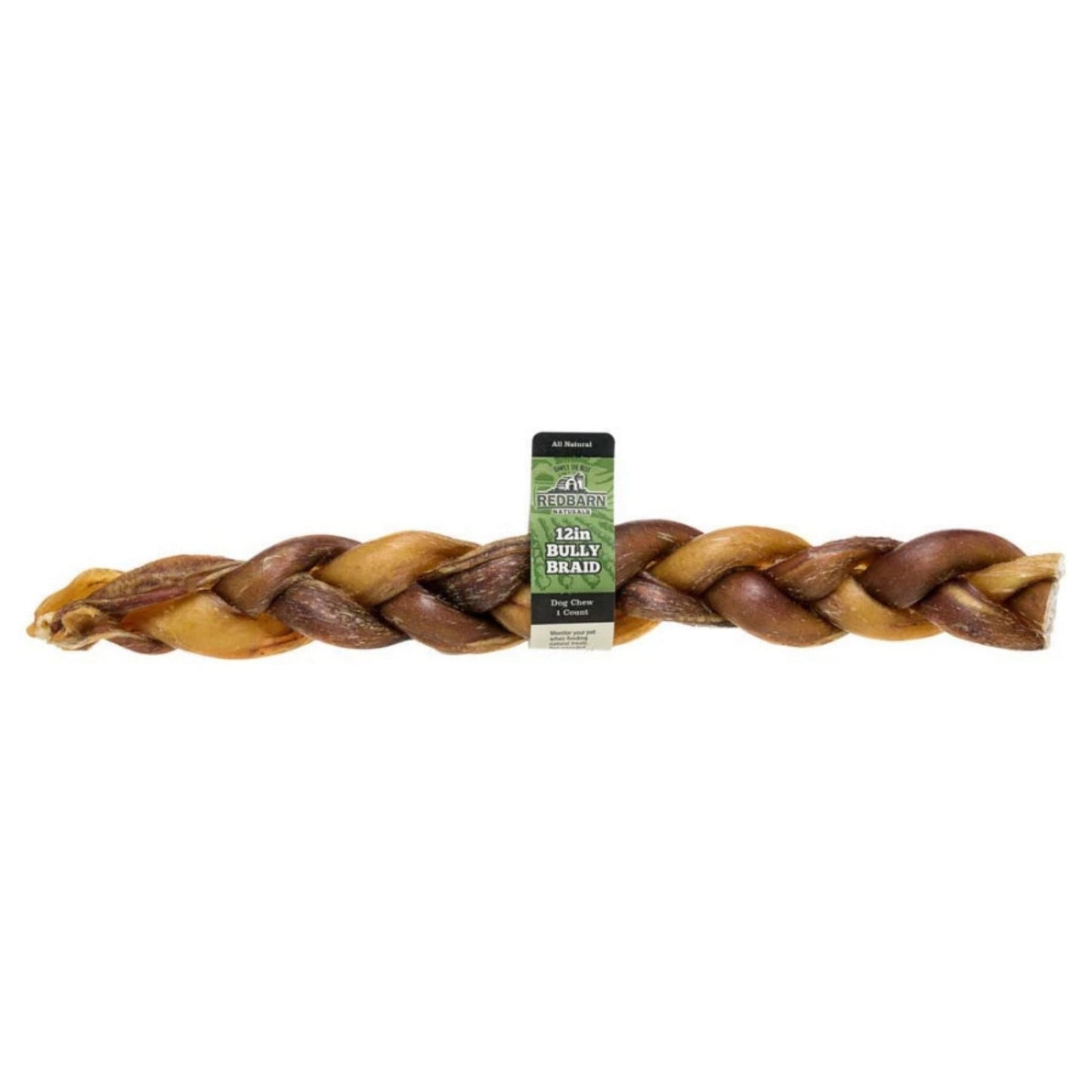 Redbarn Pet Products Braided Bully Stick Dog Treat 12 in, 25 ct