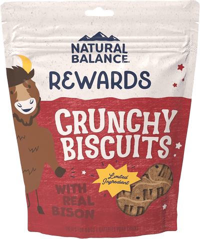 Natural Balance Pet Foods Rewards Crunchy Biscuits Small Breed Dog Treats Bison & Sweet Potato 14 oz
