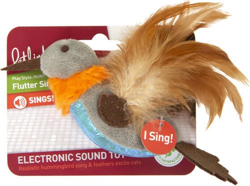 Petlinks Flutter Singer Hummingbird Electronic Sound Cat Toy Multi - Color 1ea/One Size - Pets Perfect