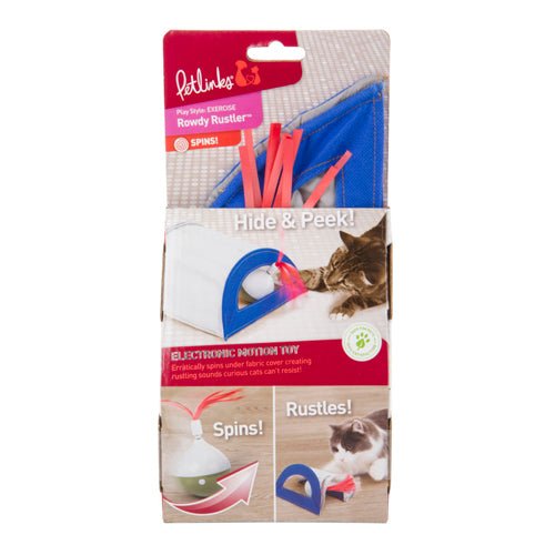 Petlinks Rowdy Rustler Electronic Motion Cat Toy Blue, Brown 1ea/One Size - Pets Perfect