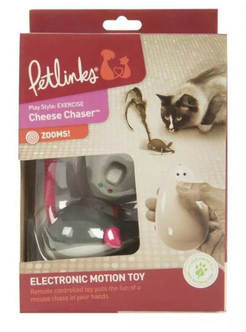 Petlinks Cheese Chaser Remote Controlled Mouse Cat Toy Multi - Color 1ea/One Size - Pets Perfect