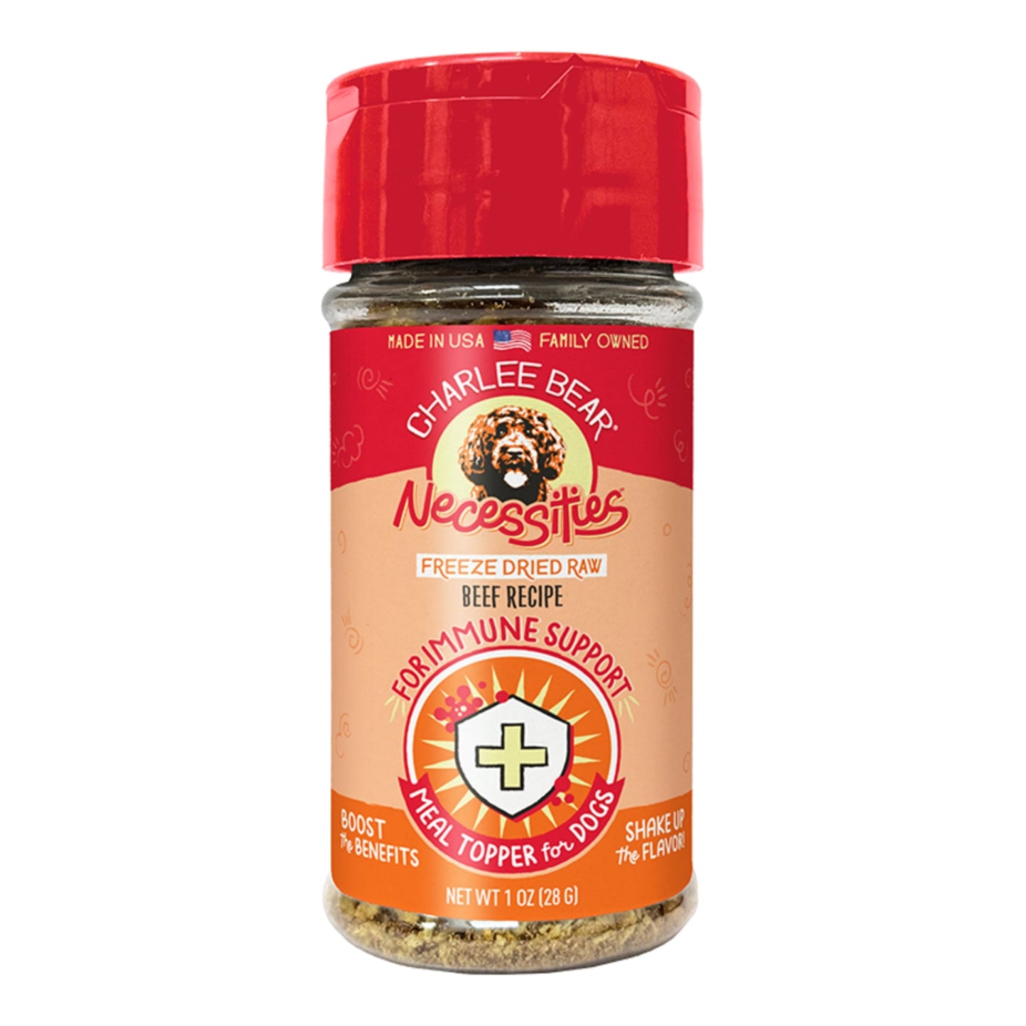 Charlee Bear Dog Necessities Beef Recipe - Immune Health Support Topper 1oz.