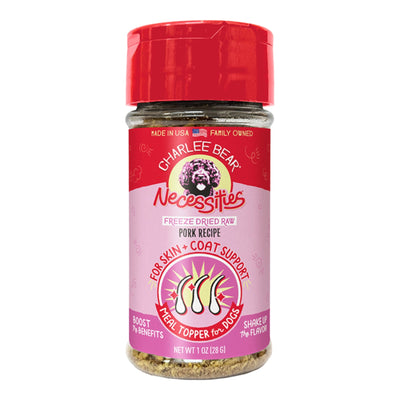 Charlee Bear Dog Necessities Pork Recipe - Skin & Coat Support Toppers 1oz.