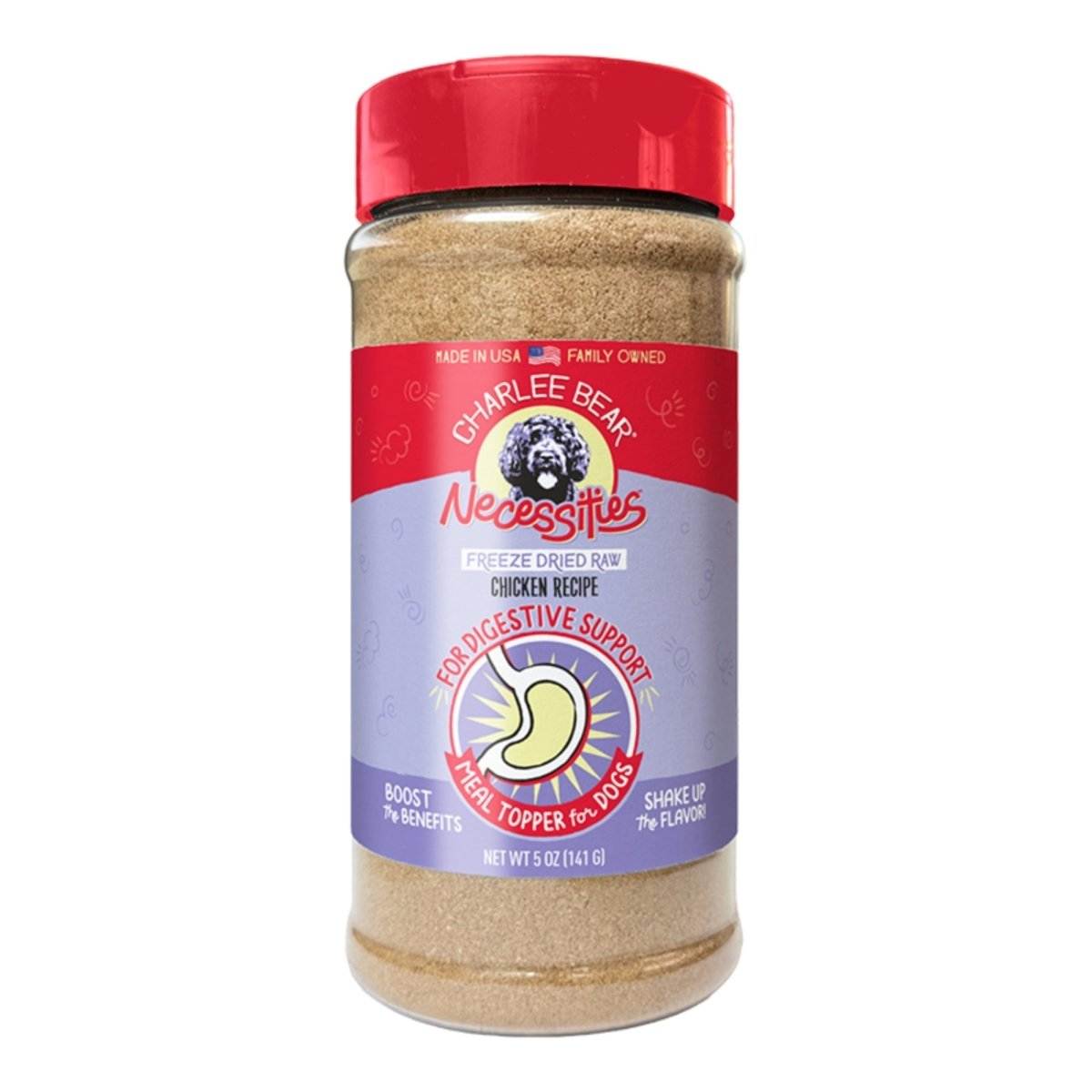 Charlee Bear Dog Necessities Chicken Recipe - Digestive Health Support Topper 5oz. - Pets Perfect