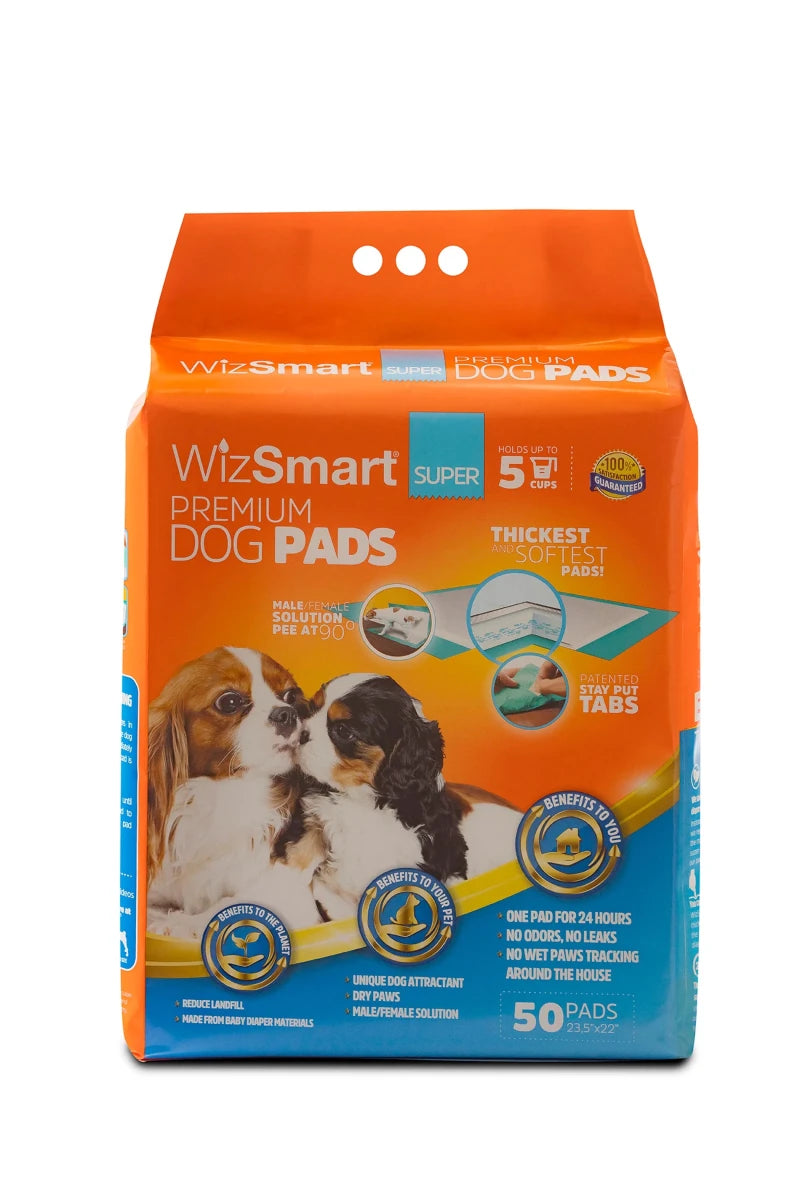 WizSmart All Day Dry Dog Pads Ultra 30 ct - Pets Perfect