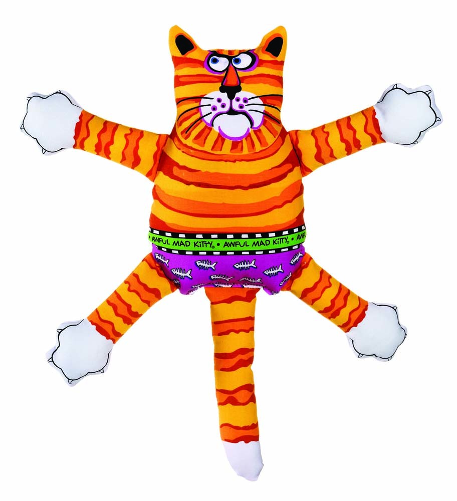 FAT CAT Terrible Nasty Scaries Plush Dog Toy - Assorted Cat Characters, Large
