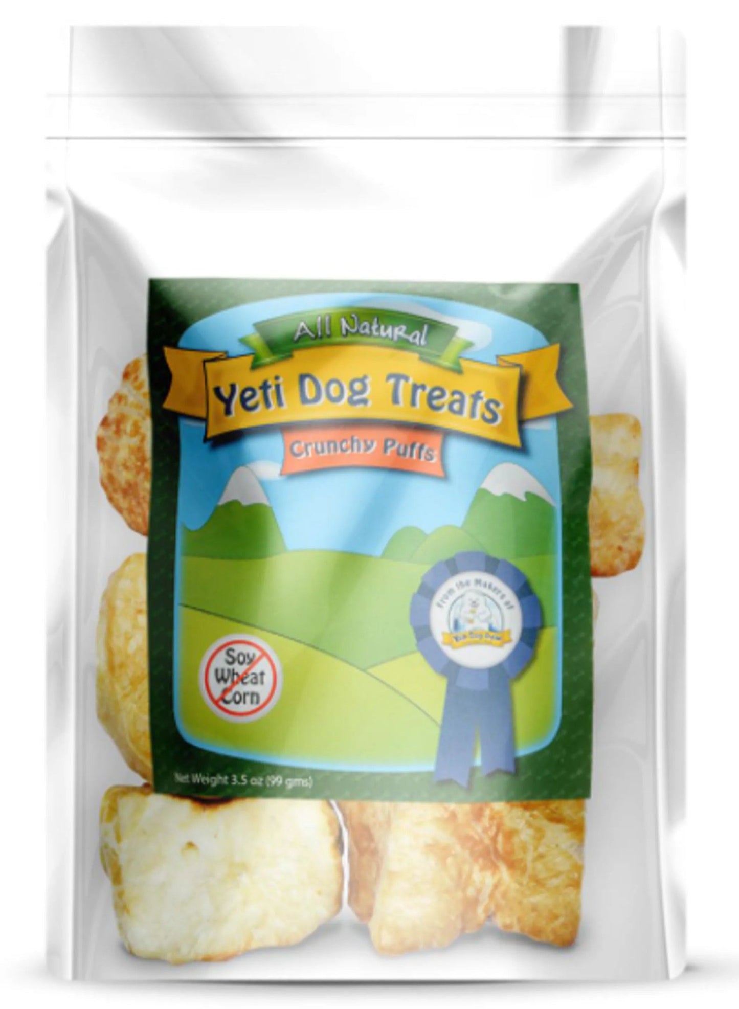 Yeti Crunchy Puffs - Baked Himalayan Cheese Dog Treats for Training & Rewards (3.5 oz) - Pets Perfect