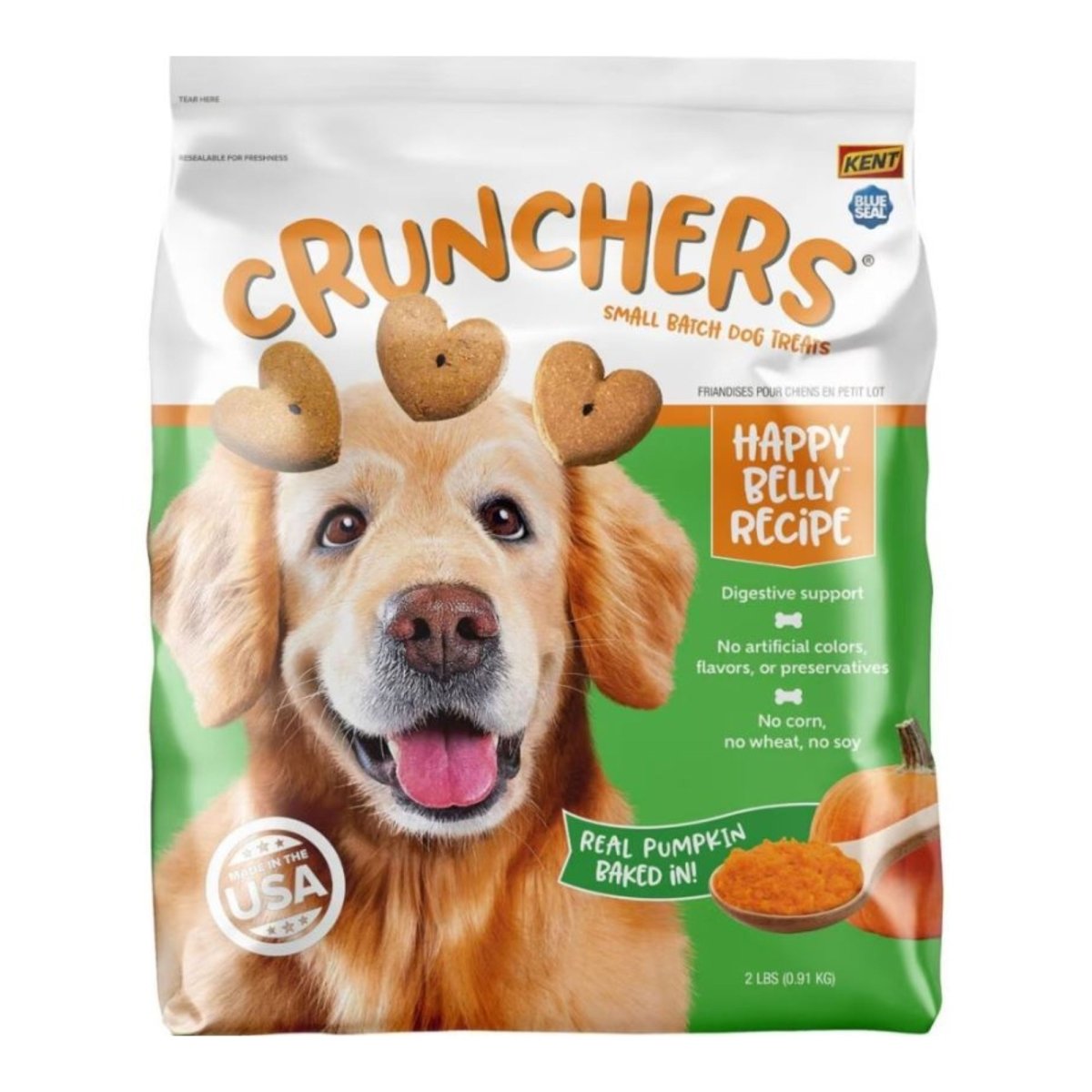Blue Seal Crunchers Happy Belly Pumpkin Dog Biscuits 2 lb - Pets Perfect