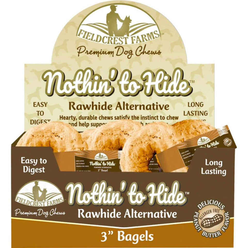 Fieldcrest Nothin' to Hide - Rawhide-Free Beef Bagel 3 in, 24 ct