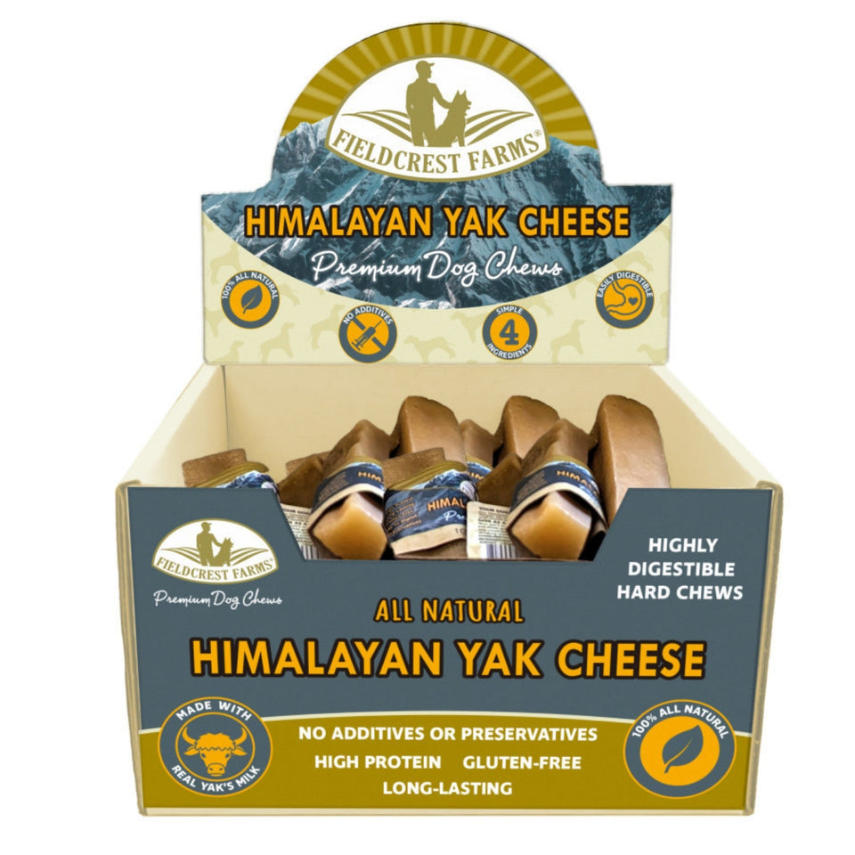 Fieldcrest Farms Himalayan Yak Cheese Dog Chew Display 24ea/XL