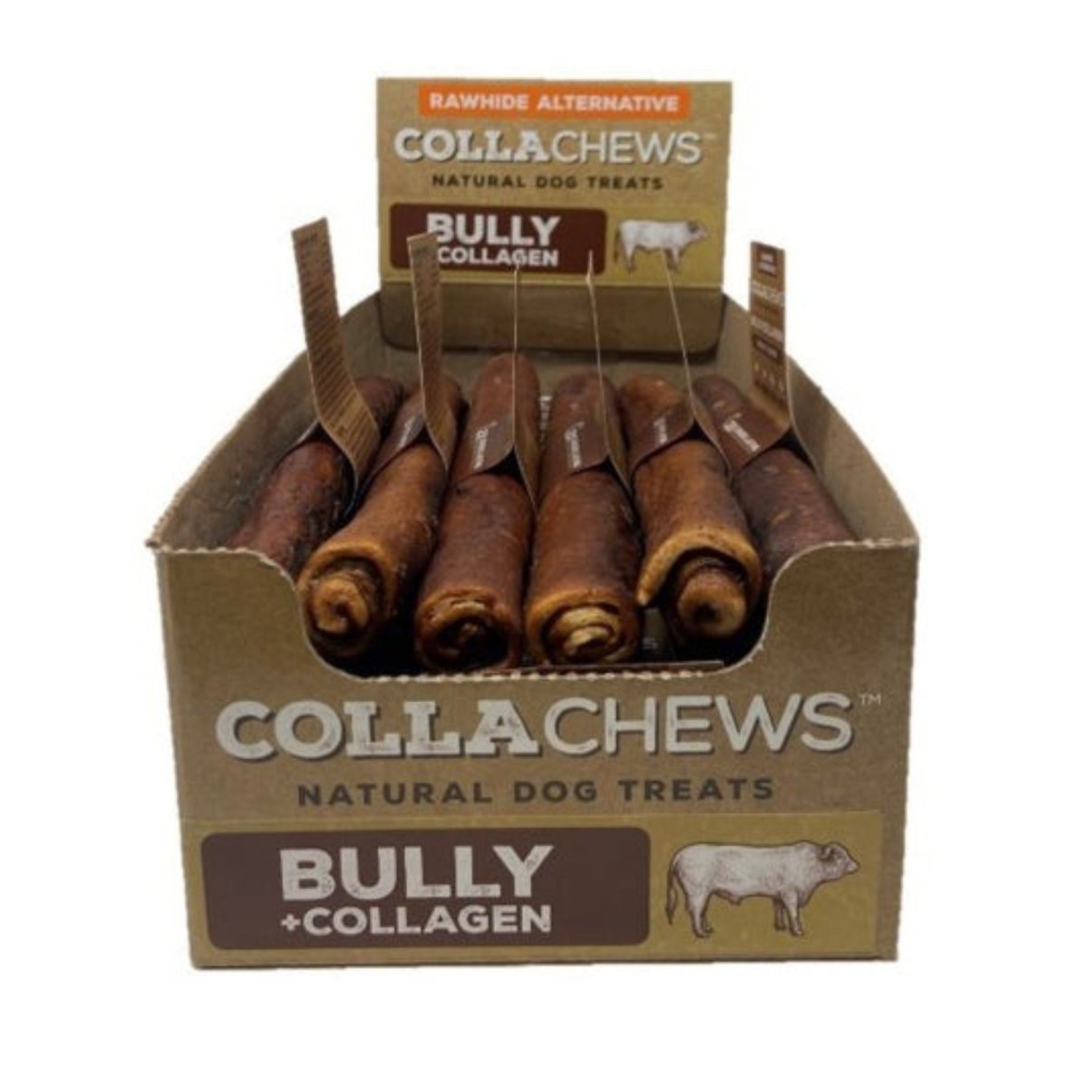 Collachews Collagen Roll – Beef Dog Chew, 9" | Case of 20 - Pets Perfect