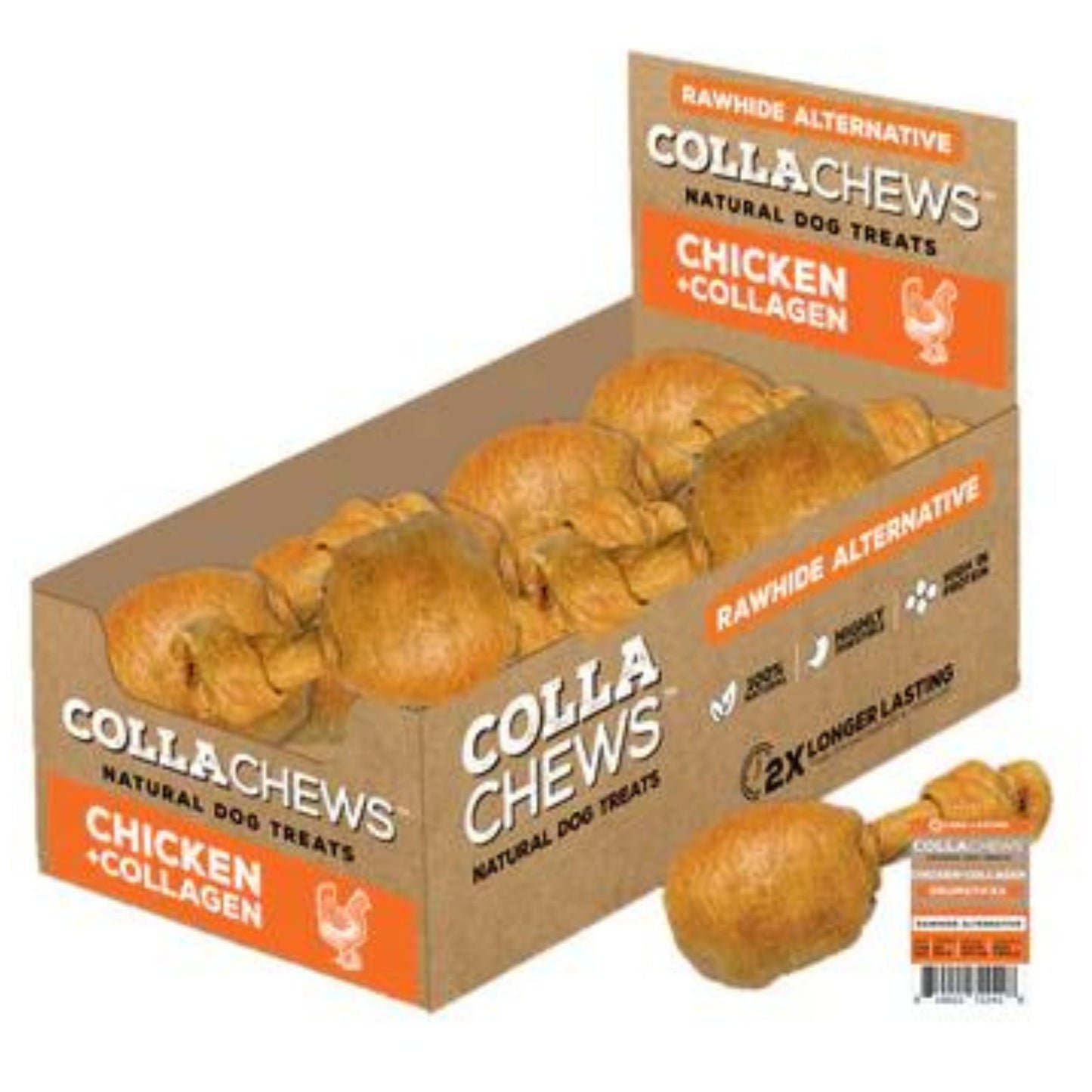 Collachews – Long - Lasting Chicken Collagen Dog Drumstick | Case of 24 - Pets Perfect