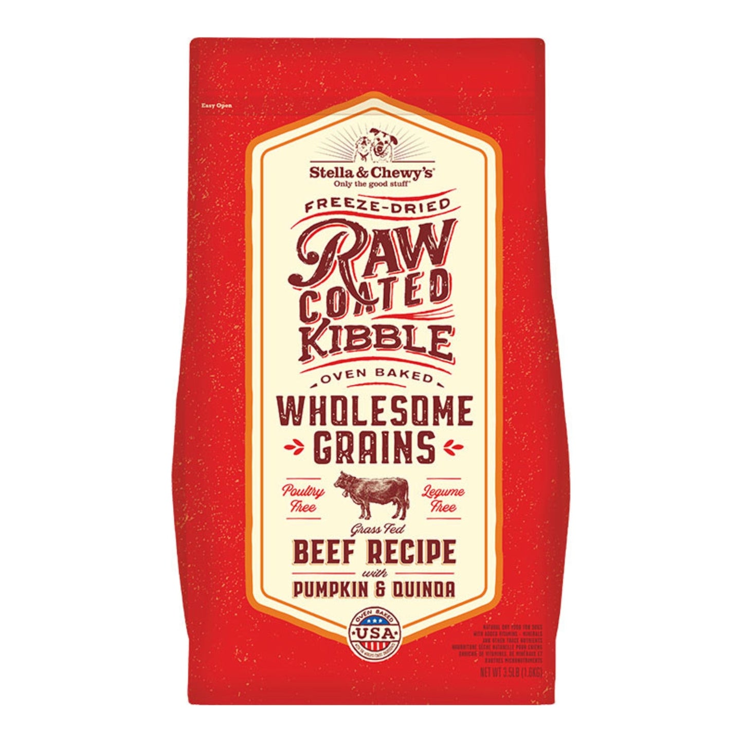 Stella & Chewy's Dog Wholesome Grain Raw Coated Beef, 3.5 lb