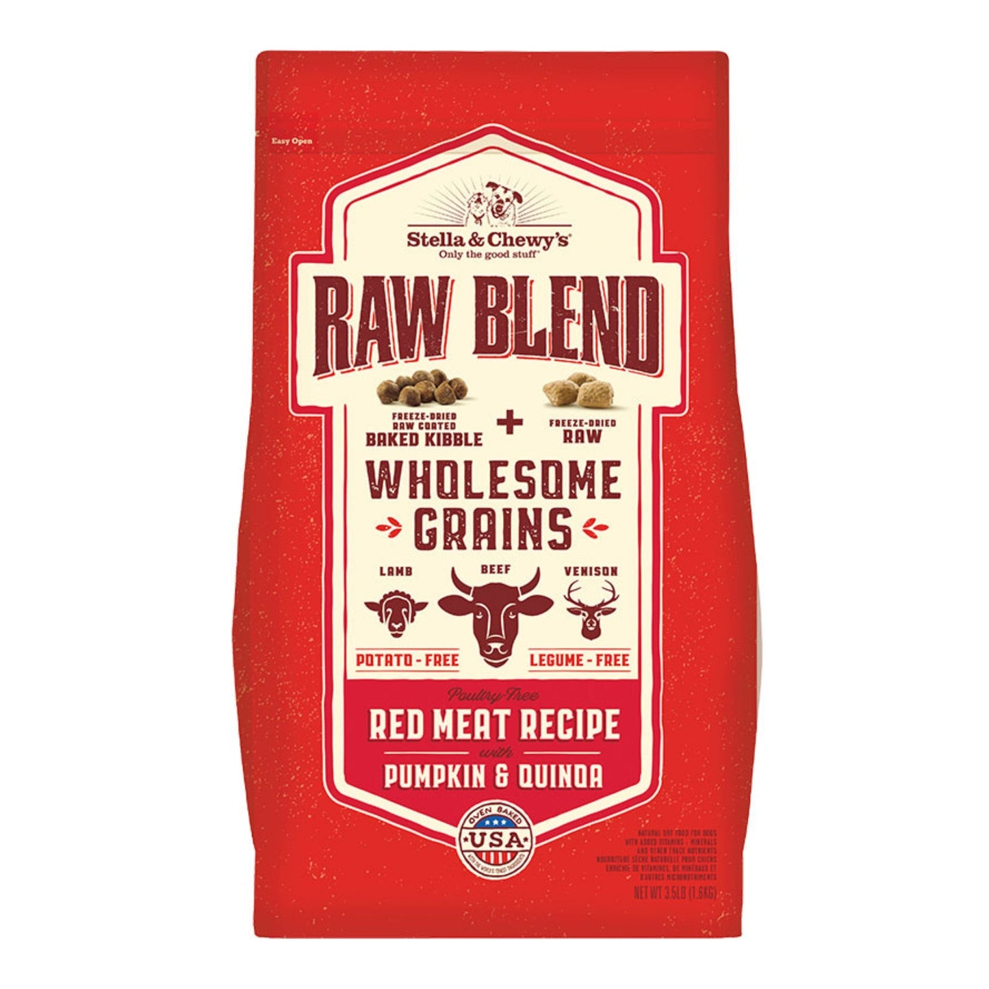 Stella & Chewy's Dog Raw Blend Wholesome Red Meat, 3.5 lb, view 2