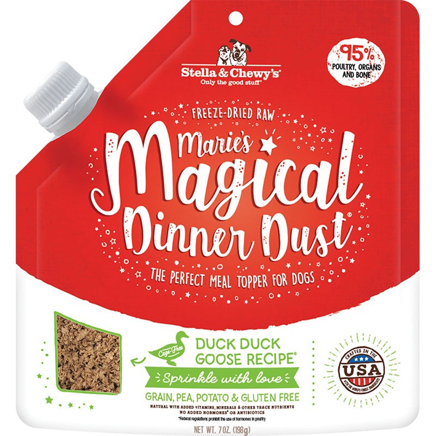 Stella & Chewy's Dog Freeze-Dried Marie Magical Dinner Dust Duck 7 oz