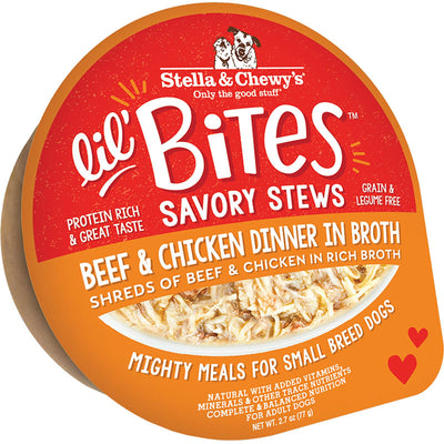 Stella & Chewy's Dog Lil Bites Savory Stew Beef And Chicken 2.7 oz. 12 ct