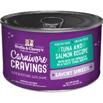 Stella and Chewys Cat Carnivore Cravings Shred Tuna and Salmon 5.2oz. (Case of 24) - Pets Perfect