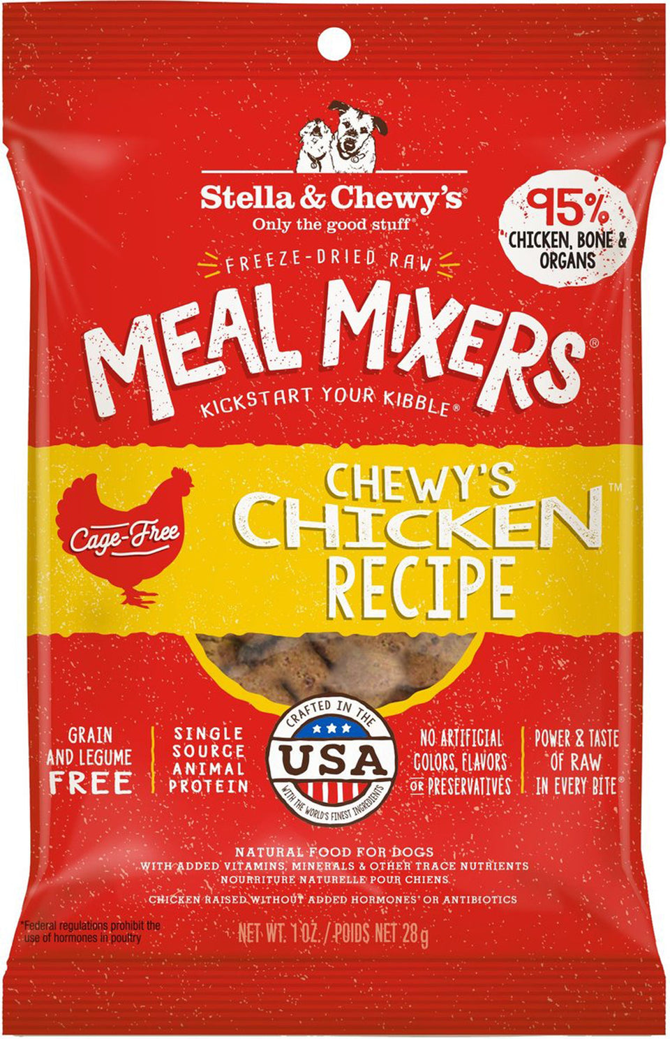 Stella And Chewys Dog Freeze Dried Meal Mixer Chewys Chicken 1oz. (Case Of 8)