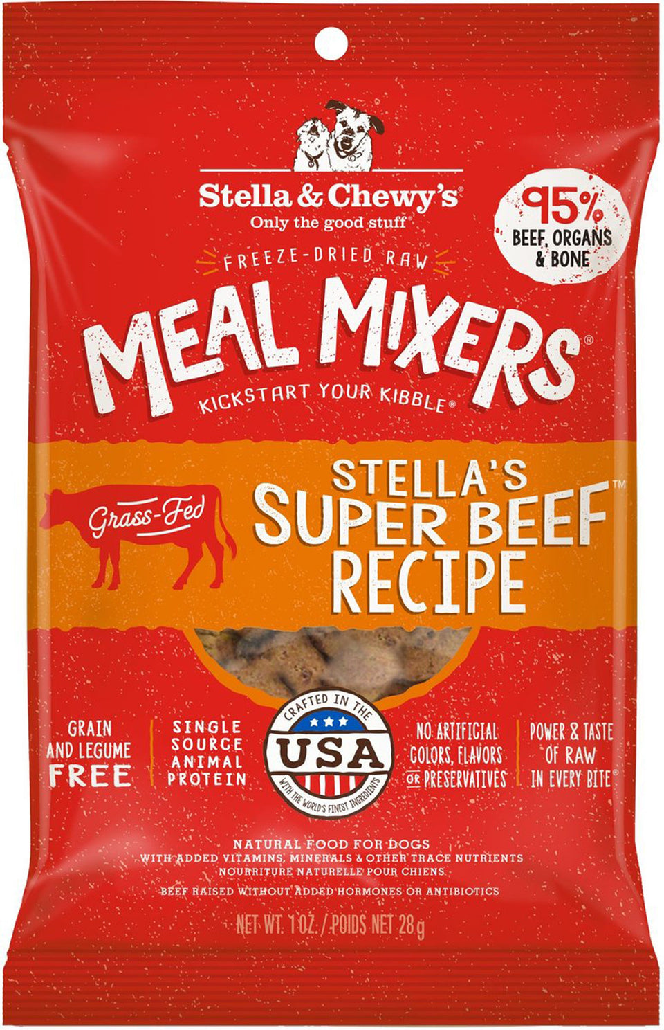 Stella And Chewys Dog Freeze Dried Meal Mixer Stellas Beef 1oz. (Case Of 8)