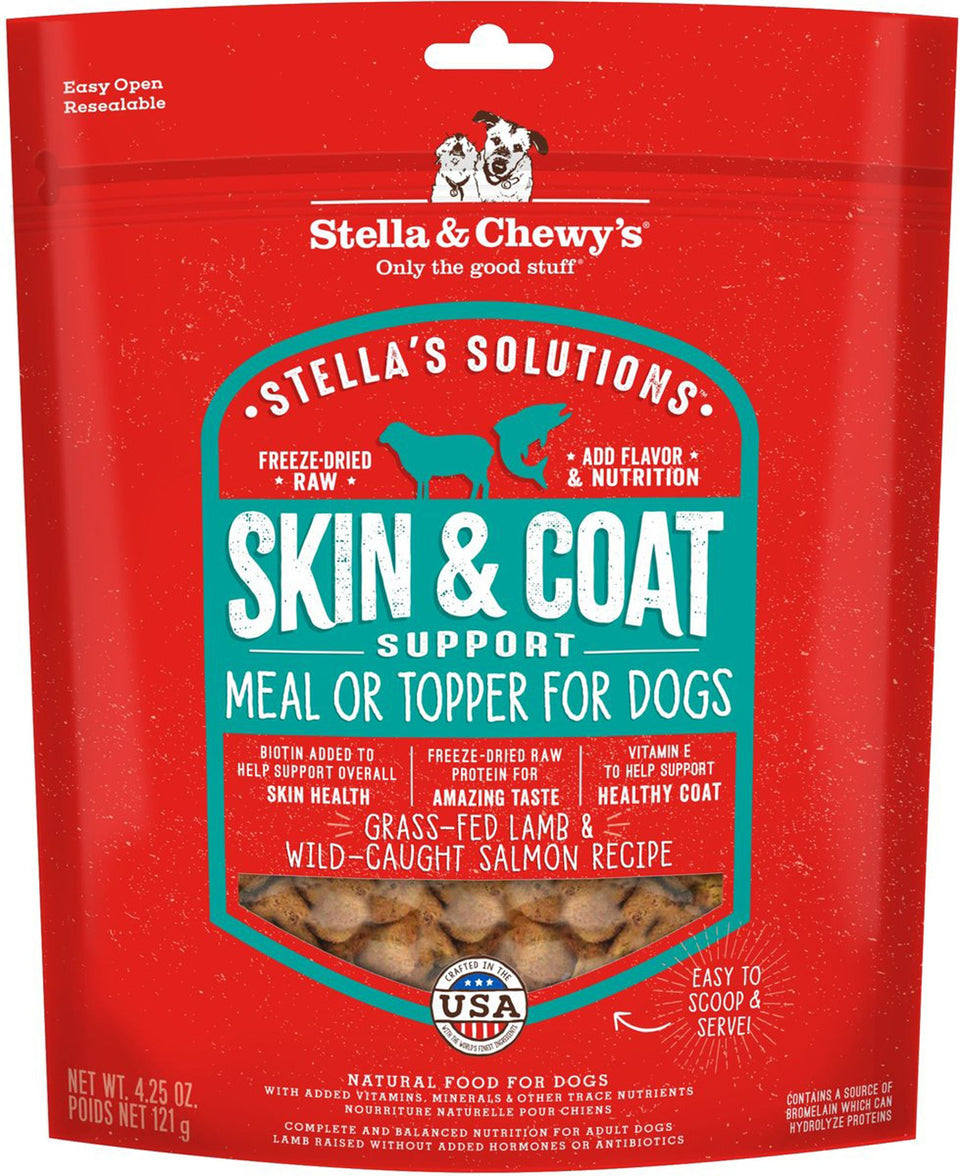 Stella & Chewy's Dog Solutions Skin And Coat Support Lamb And Salmon 4.25 oz