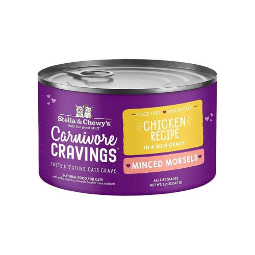 Stella and Chewys Cat Carnivore Cravings Minced Morsels Chicken 5.2oz. (Case of 24) - Pets Perfect