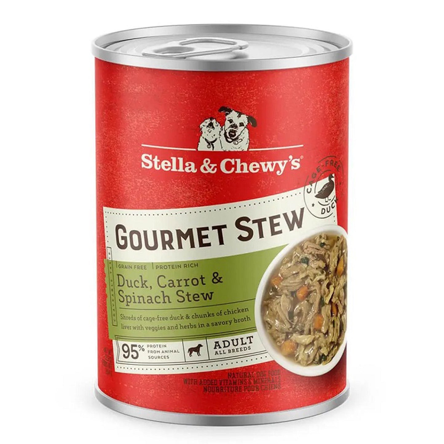 Stella & Chewy's Dog Gourmet Stew Duck, Carrot And Spinach 12.5 oz. 12 ct