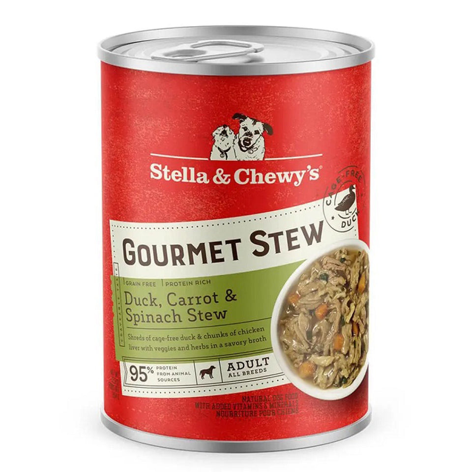 Stella & Chewy's Dog Gourmet Stew Duck, Carrot And Spinach, 12.5 oz each, Case of 12