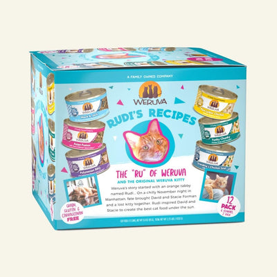 Weruva Rudi's Recipes Wet Cat Food Variety Pack 3 oz Cans 12 ct