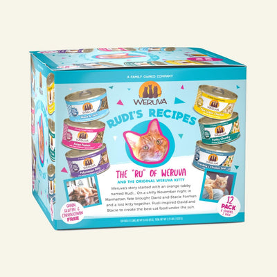 Weruva Rudi's Recipes Wet Cat Food Variety Pack 3 oz Cans 12 ct