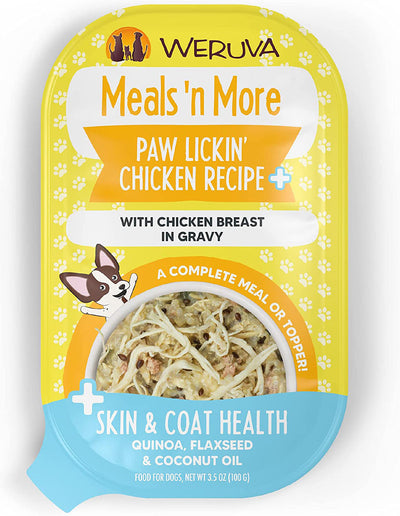 Weruva Dog Meals N More Paw Lickin Chicken Cup 3.5 oz. 12 ct