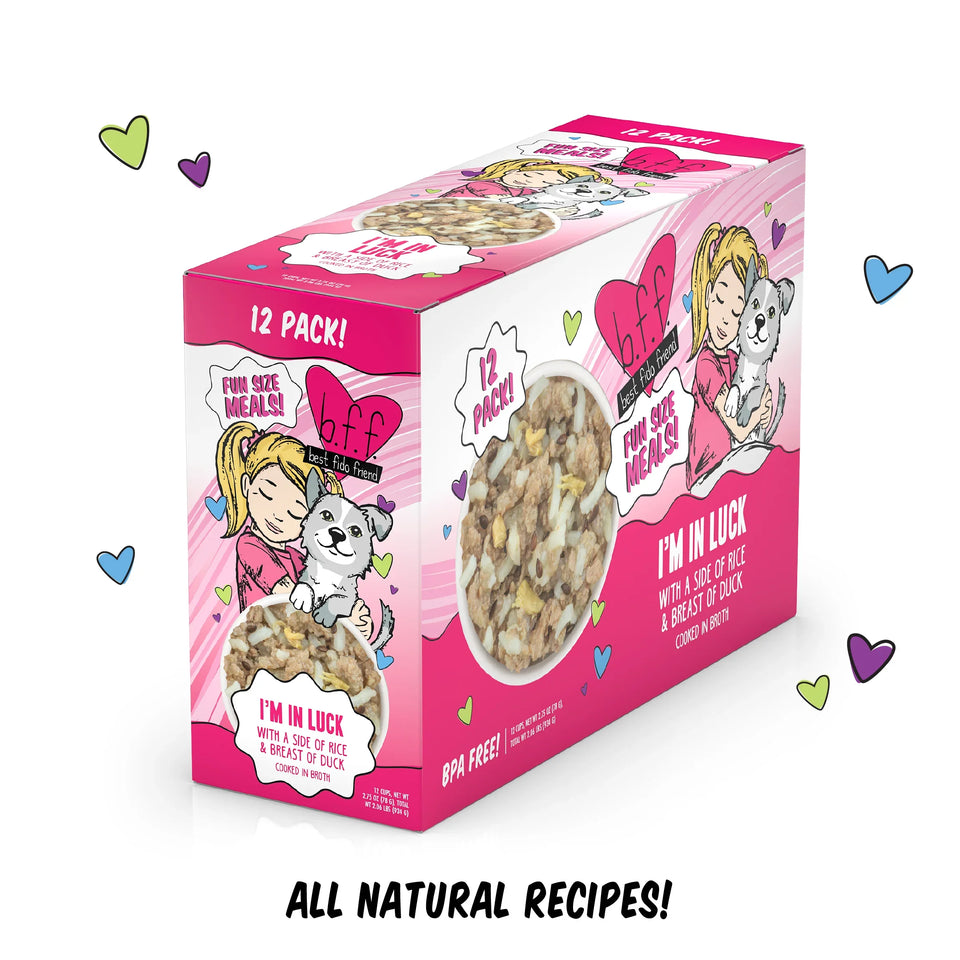 Bff Dog I'M in Luck Rice & Duck Cup 2.7 oz. 12 ct