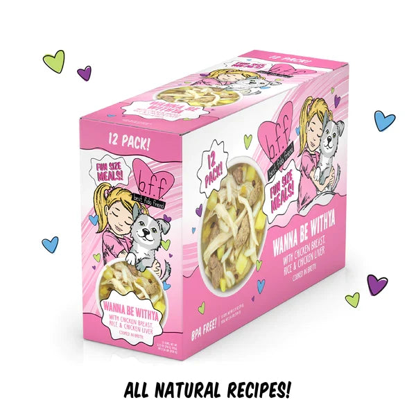 Bff Dog Wanna Be Withya Chicken Rice & Chicken Liver Cup 2.7 oz. 12 ct