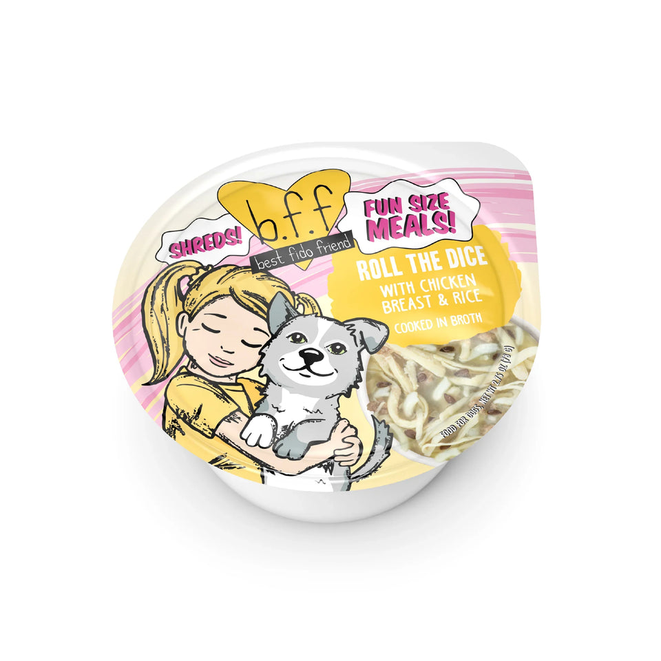 Bff Dog Roll The Dice Chicken & Rice Cup 2.7 oz. 12 ct