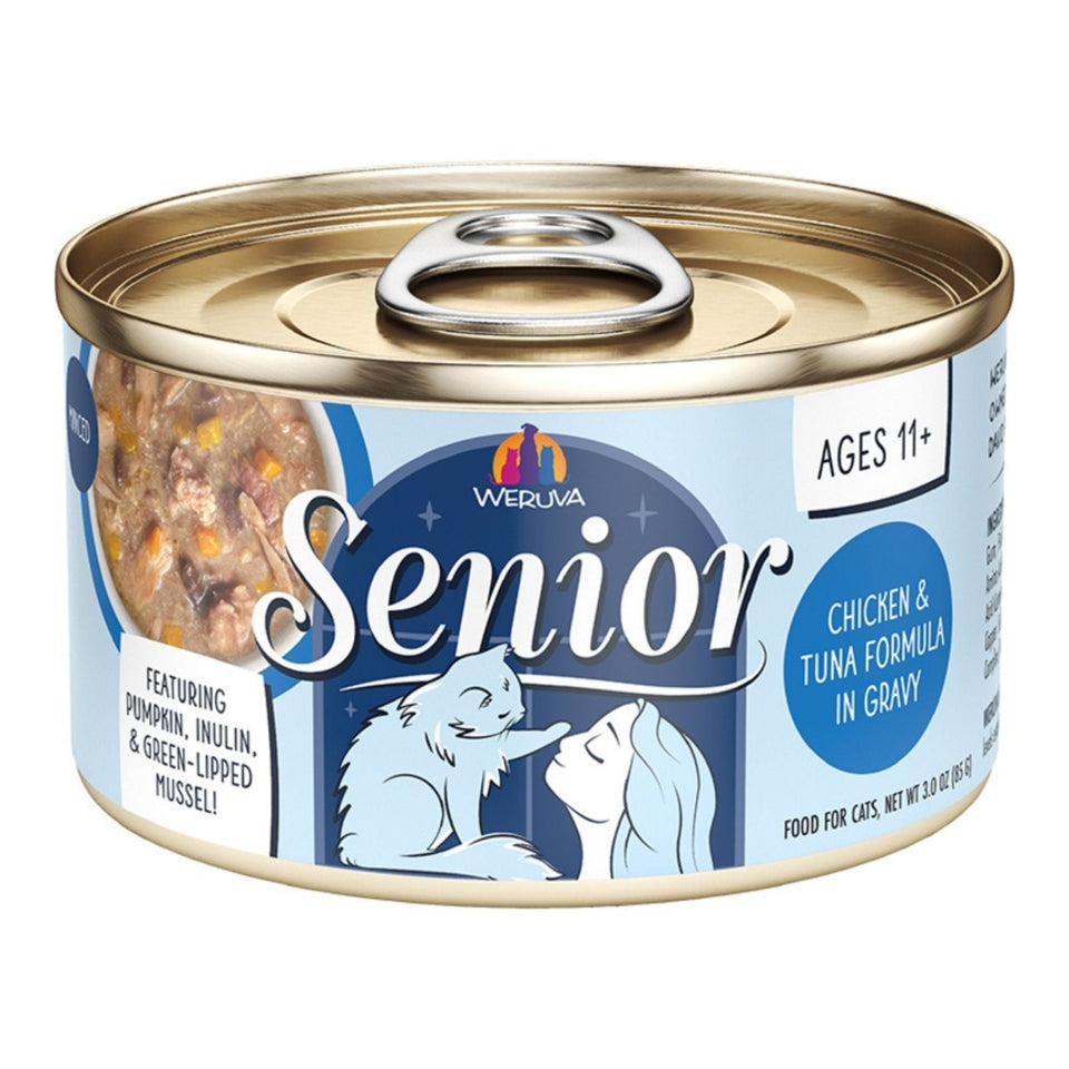 Weruva Cat Senior Chicken & Tuna Formula In Gravy 3oz. (Case of 12)