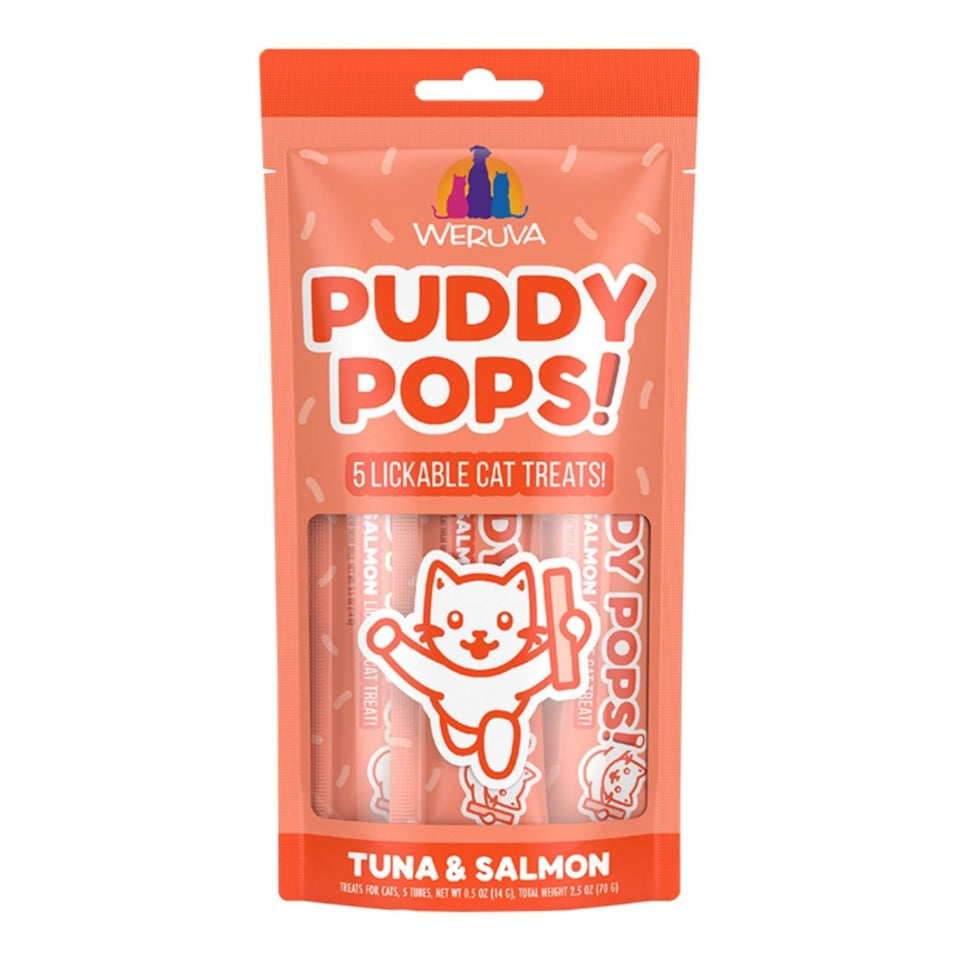 Weruva Cat Puddy Pops Lickable Treat Tuna & Salmon - (Pack of 5)