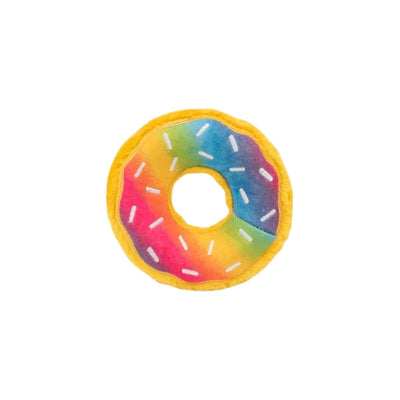 ZippyPaws Donutz Dog Toy Rainbow, Medium - Pets Perfect