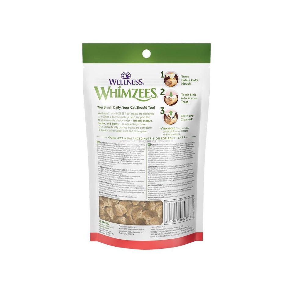 Whimzees Cat Dental Cat Treat Chicken Salmon 2 oz