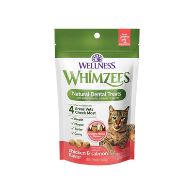 Whimzees Cat Dental Cat Treat Chicken Salmon 2 oz
